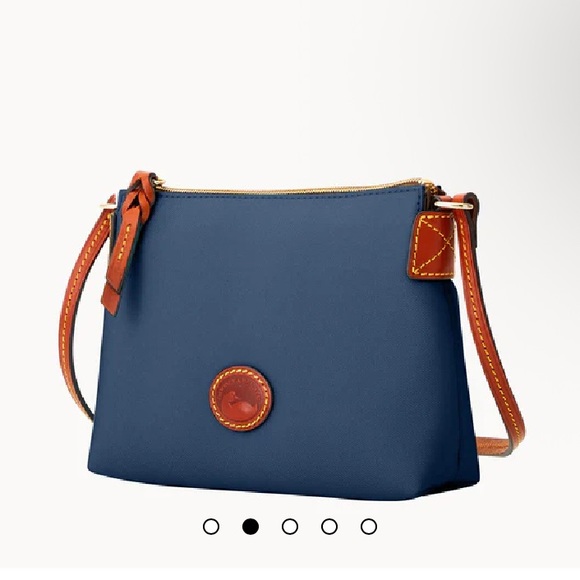 Dooney & Bourke Blue and Brown Crossbody Bag - Picture 1 of 9